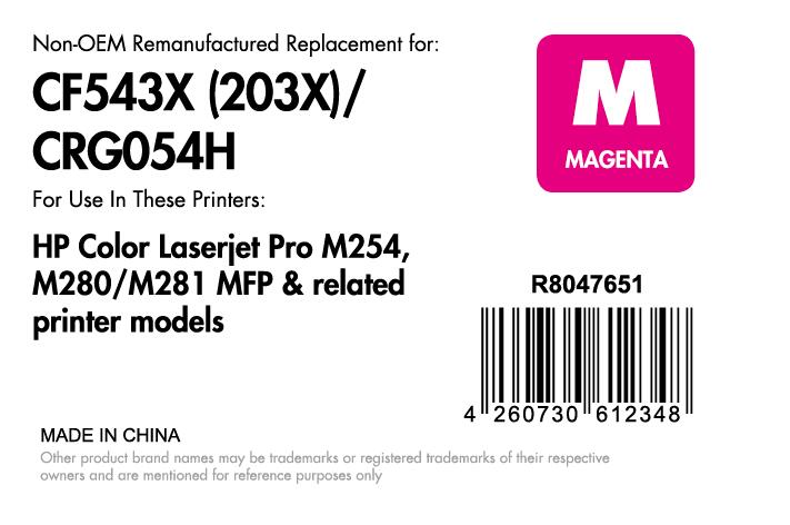 OFFICE-Partner Premium Toner recycelt - alternativ zu HP 203X (CF543X) - magenta OFFICE-Partner Premium Toner recycelt - alternativ zu HP 203X (CF543X) - magenta